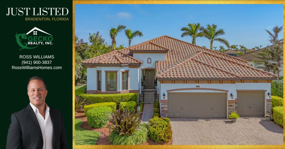Ross B. Williams Announces Newly Listed Mediterranean Home at 5715 Inspiration Terrace, Bradenton FL