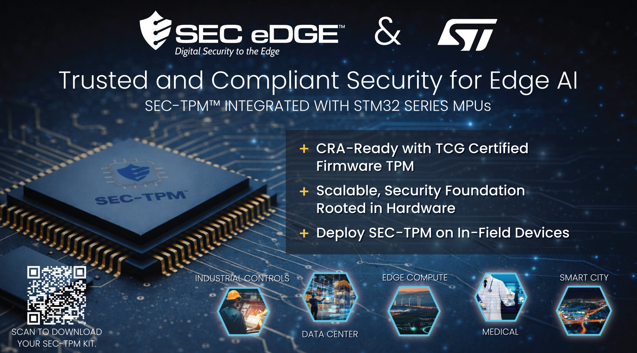 SecEdge Unveils Embedded TPM for STM32 Microprocessors