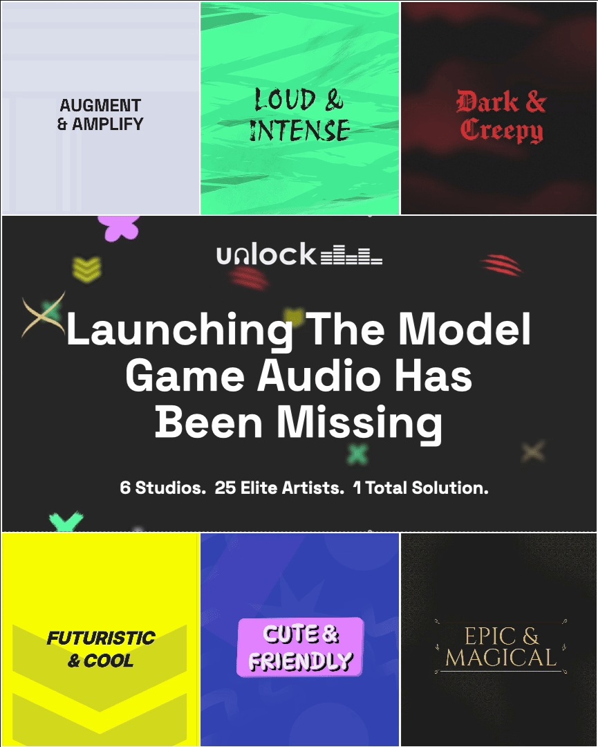 Unlock Audio Redefines Game Audio Partnerships with Six Style-Focused Studios