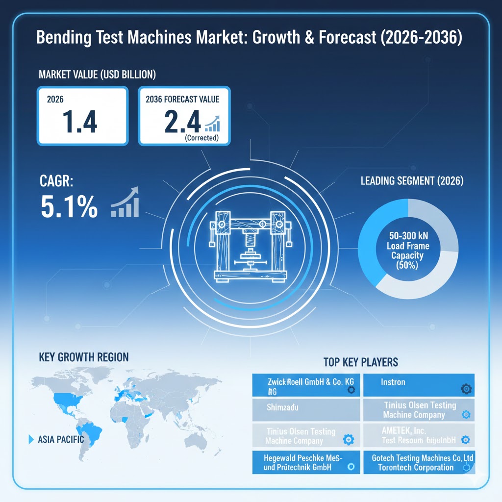 Bending Test Machines Market Forecast 2026-2036: Market Size, Share, Competitive Landscape & Future Growth Outlook