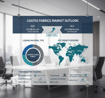 Global Coated Fabrics Market to Reach USD 79.9 Billion by 2035 at 4.8% CAGR, Driven by Transportation & Safety