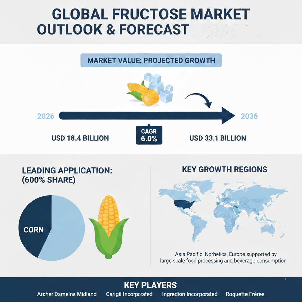Fructose Market to Reach USD 33.1 Billion by 2036, Expanding at 6.0% CAGR as Food and Beverage Demand Strengthens