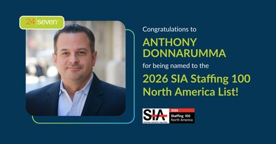 24 Seven CEO Anthony Donnarumma Named to SIA Staffing 100 North America List for Fourth Time