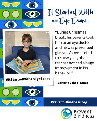 “It Started With an Eye Exam” Campaign from Prevent Blindness Rolls Out in its Second Year to Share Stories on the Positive Impact of Access to Eye Care