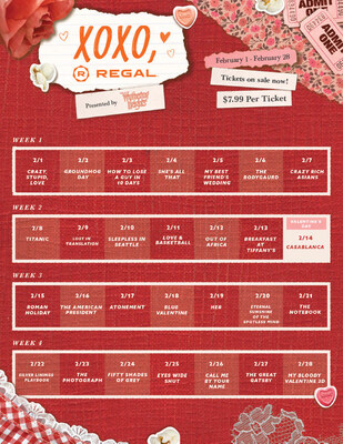 “XOXO, Regal” Delivers a Month-Long Love Letter to Moviegoers in February