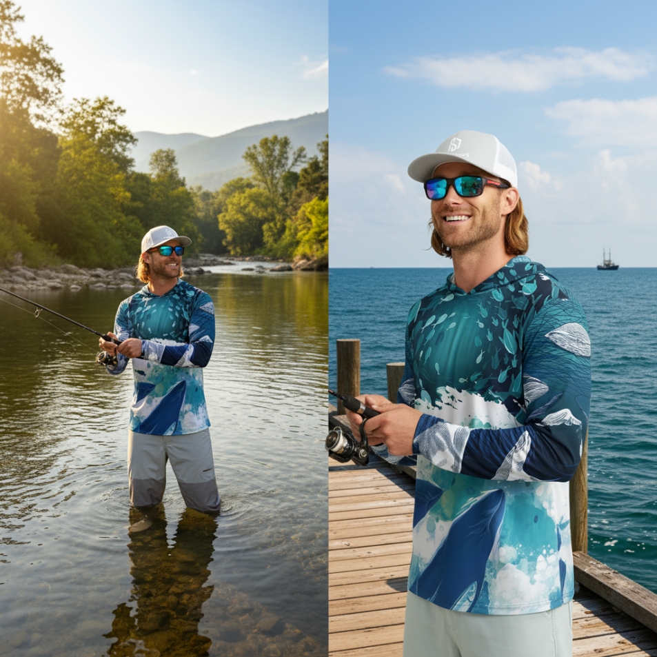 8-Hour Continuous Fishing Performance: DERY Sport Fishing Sun Protection Shirts Deliver Long-Lasting UPF Coverage and Consistent Moisture Control