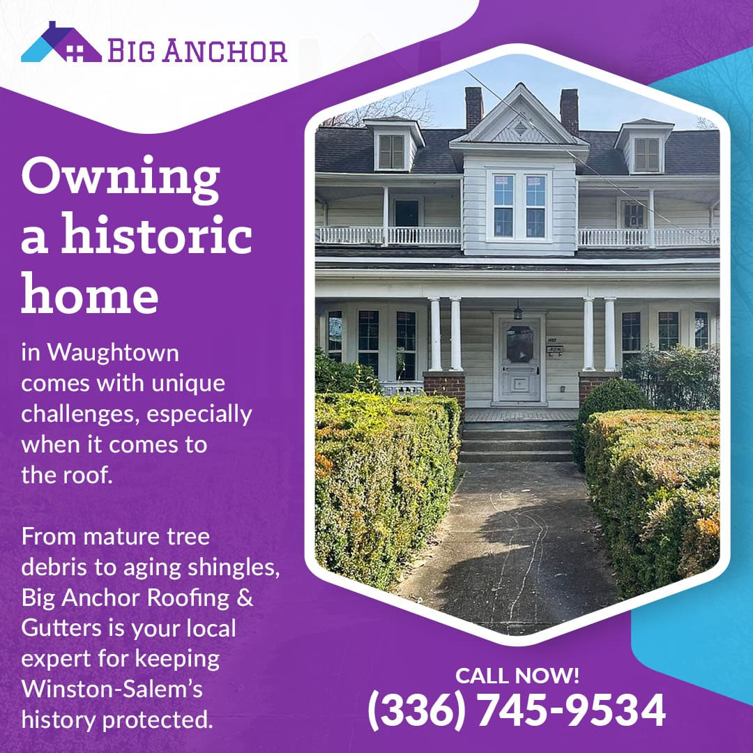 Big Anchor Roofing & Gutters Roof Services for Waughtown Homeowners