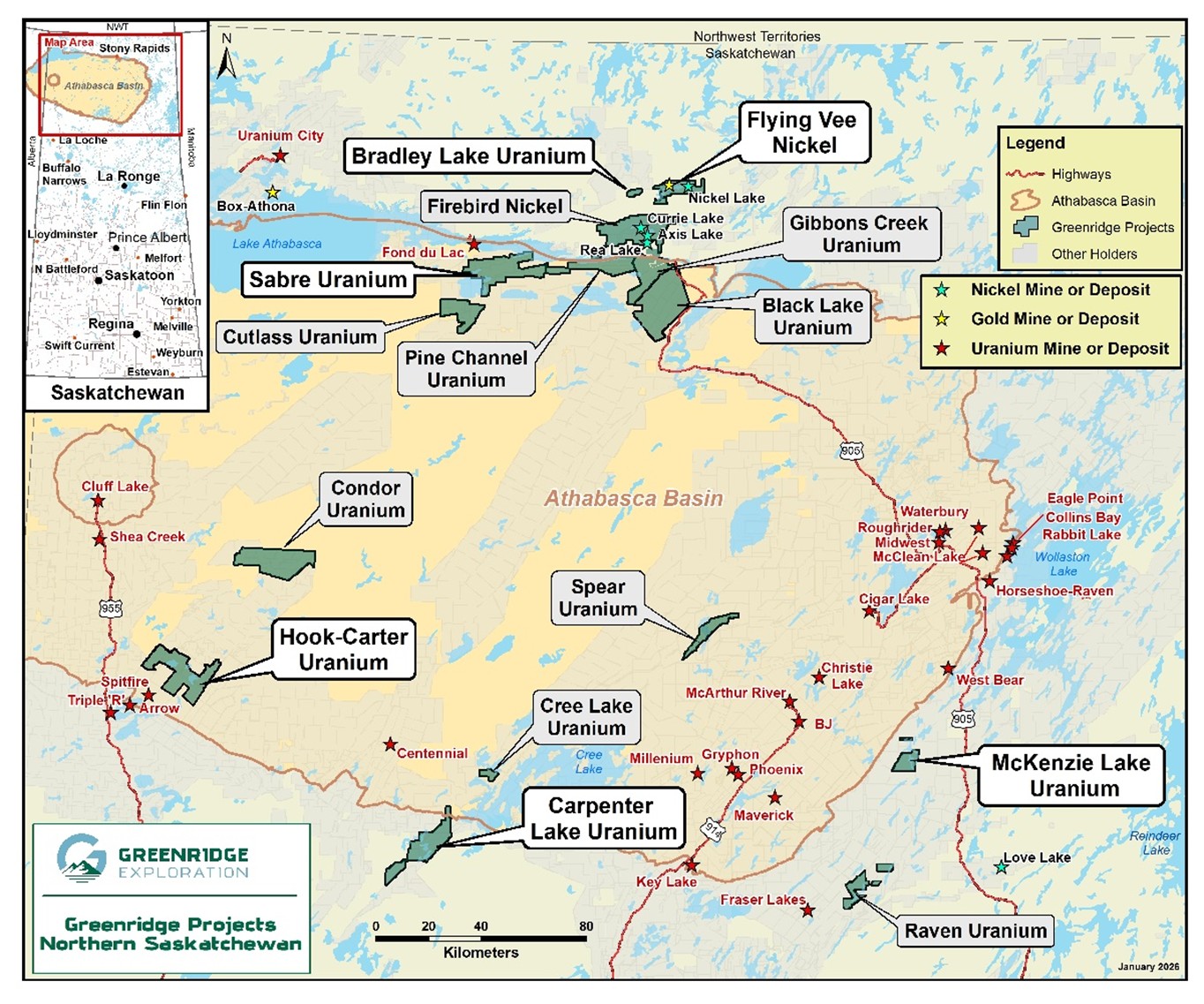 Greenridge Provides Update on 2025 Athabasca Basin Region Exploration Activities