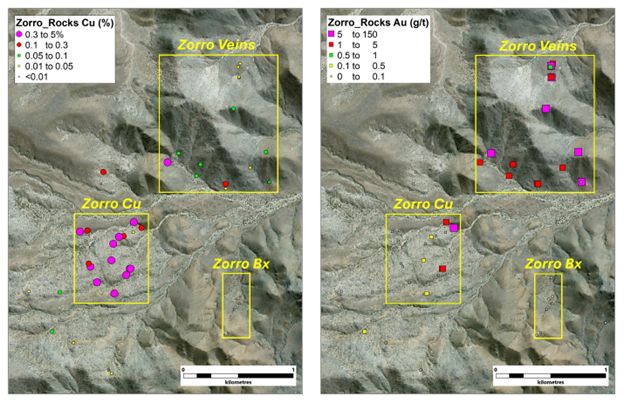 Sable Samples up to 4.38% Cu, 140 g/t Au, and 584 g/t Ag in Preliminary Sampling Program at the Zorro Project, San Juan, Argentina