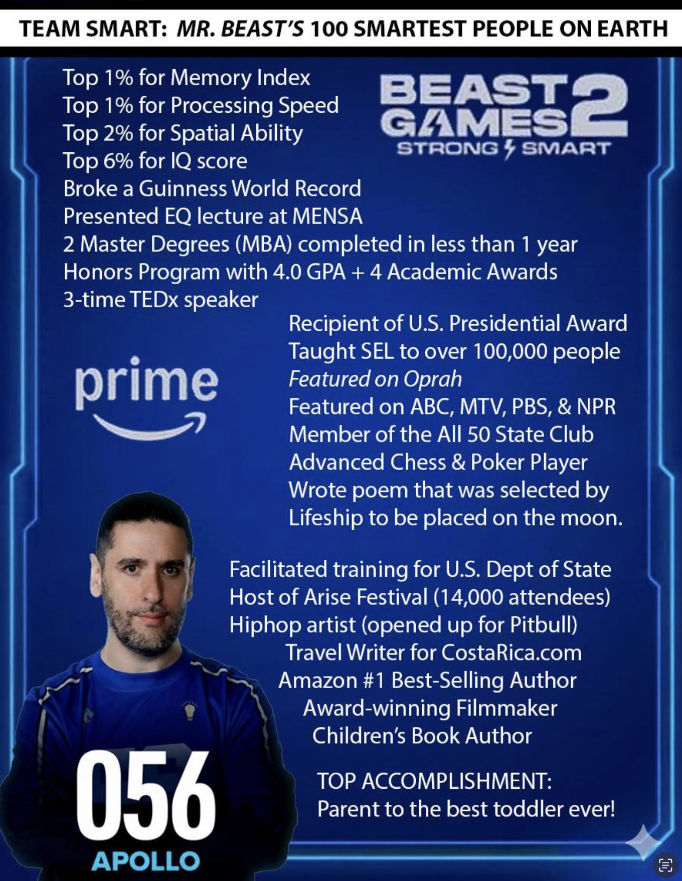 MrBeast’s $5M Games on Amazon Prime: NJ Resident Named 1 of the “100 Smartest In The World”