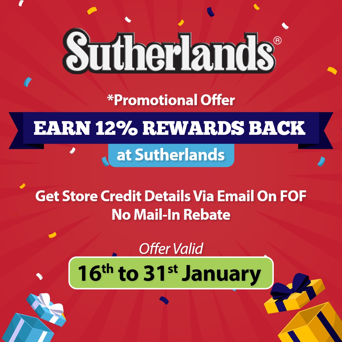 Sutherlands Announces Limited-Time 12% Back Promotion for Friends of the Family Members Across Missouri Stores