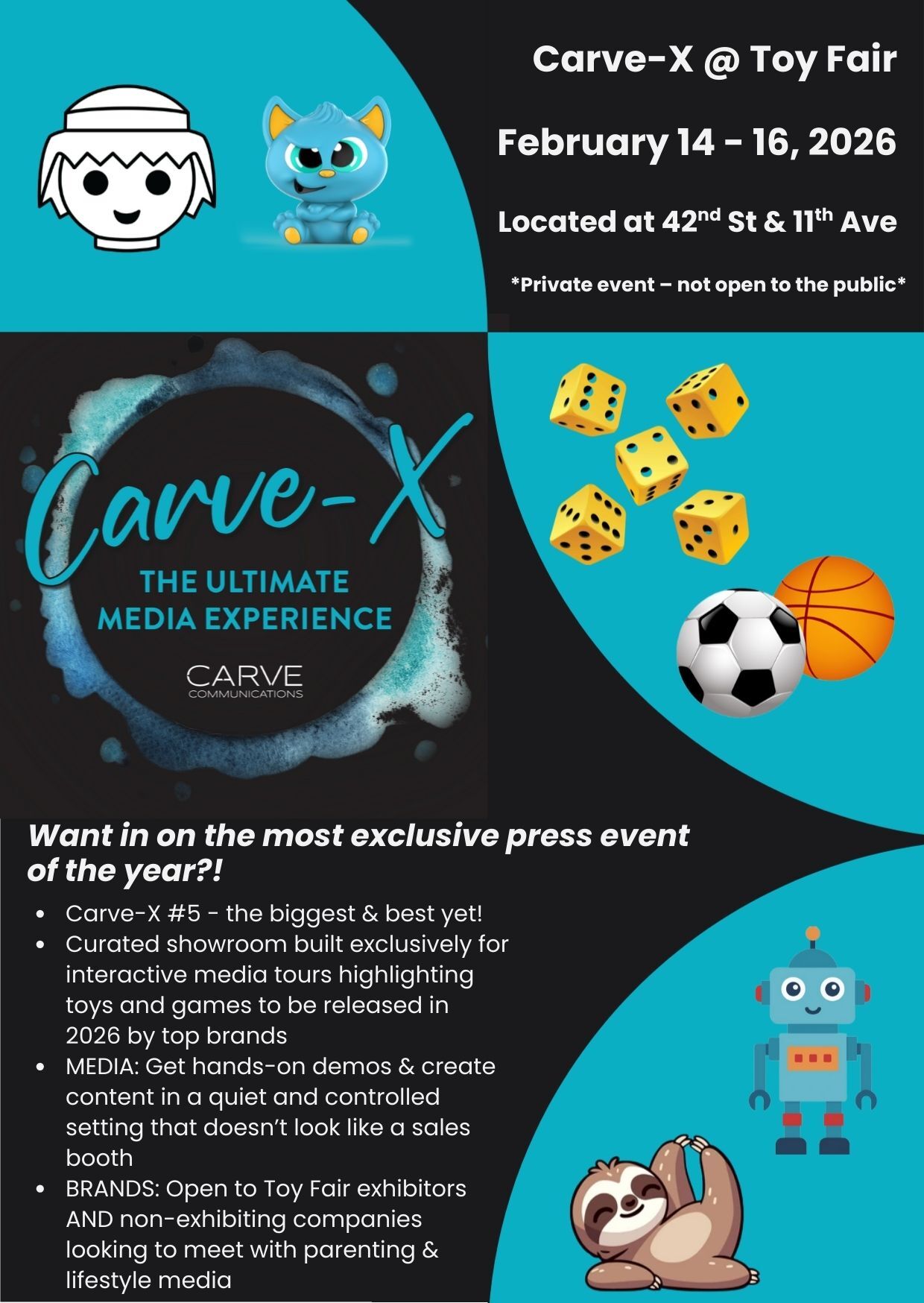 Carve Communications Hosts Carve-X @ Toy Fair – Exclusive Event Features Hottest Toys and Games from Industry Leaders, Challenger Brands, and Start-Ups