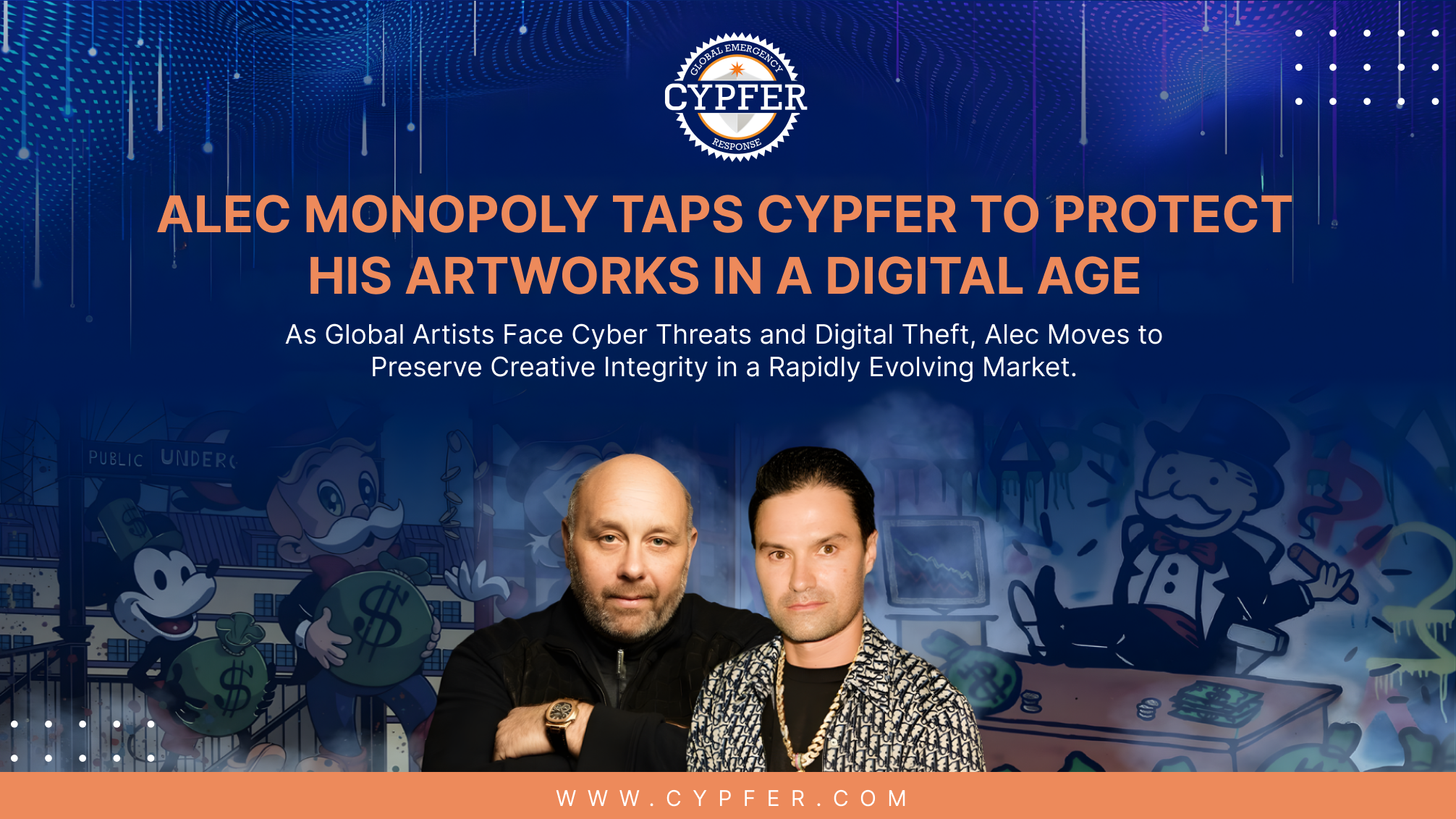 Alec Monopoly Taps CYPFER to Protect His Artworks in a Digital Age