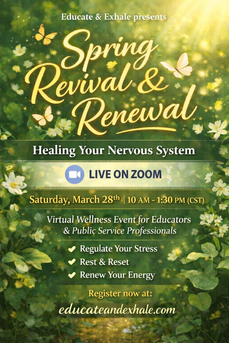 Educate and Exhale Announces ‘Spring Revival’ Virtual Wellness Conference