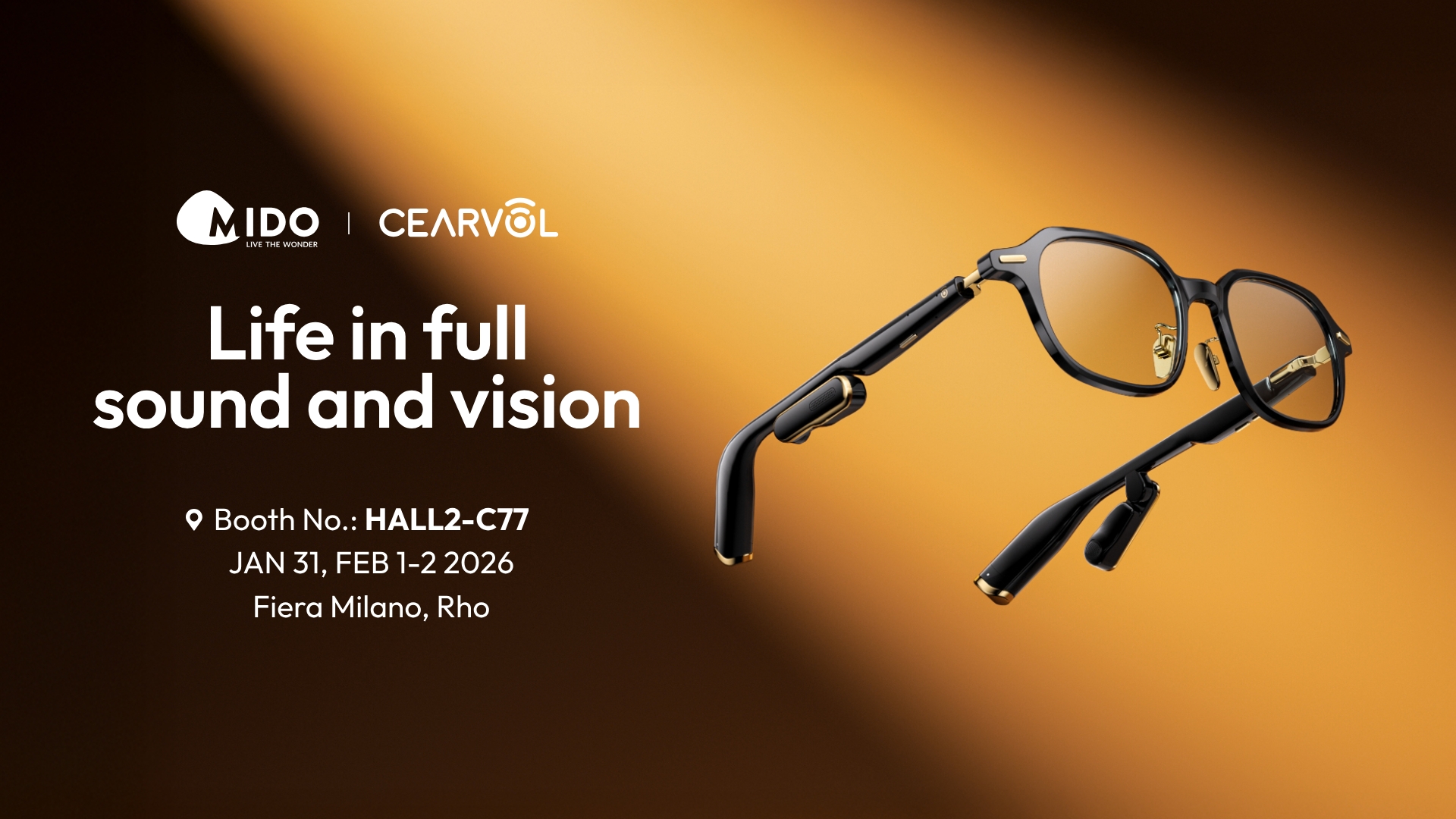 Cearvol Brings Award-Winning Hearing Glasses Lyra to MIDO Eyewear Show 2026