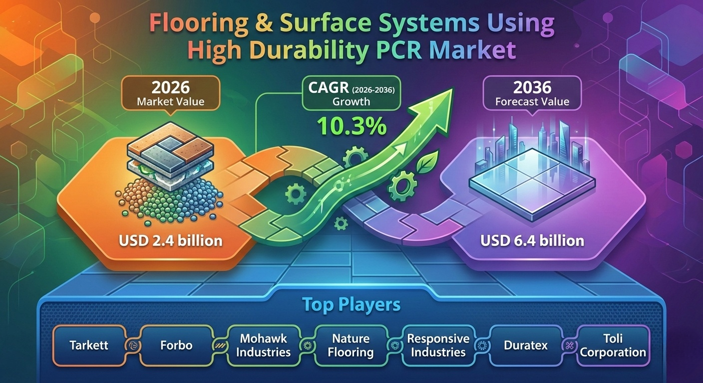 Flooring & Surface Systems Using High Durability PCR Market Set to Reach USD 6.4 Billion by 2036, with a CAGR of 10.3%