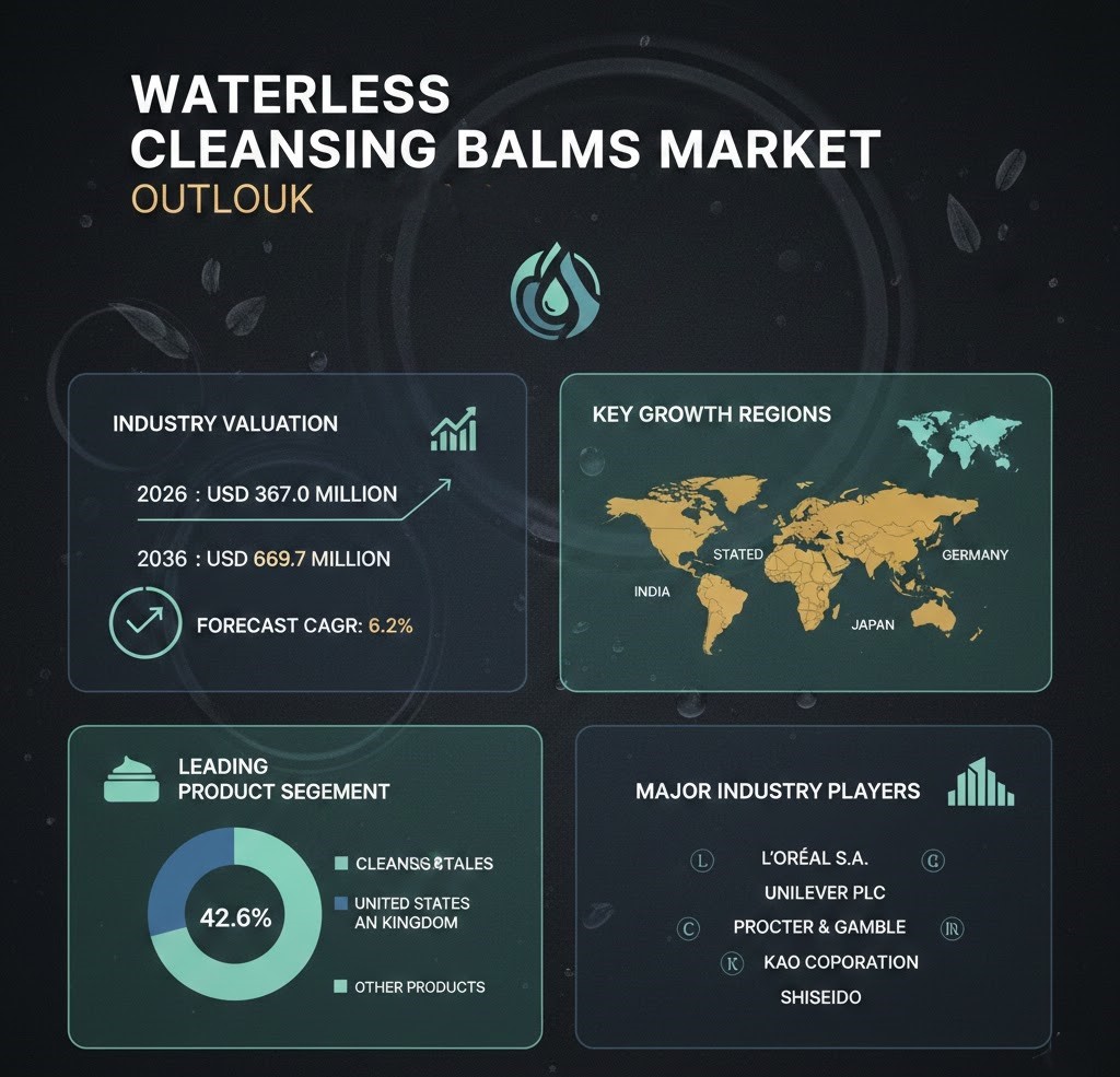 Global Waterless Cleansing Balms Market to Reach USD 669.7 million by 2036 with 6.2% CAGR, Driven by Sustainability